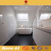 Contamination resistant white nano crystallized interior coveing tiles