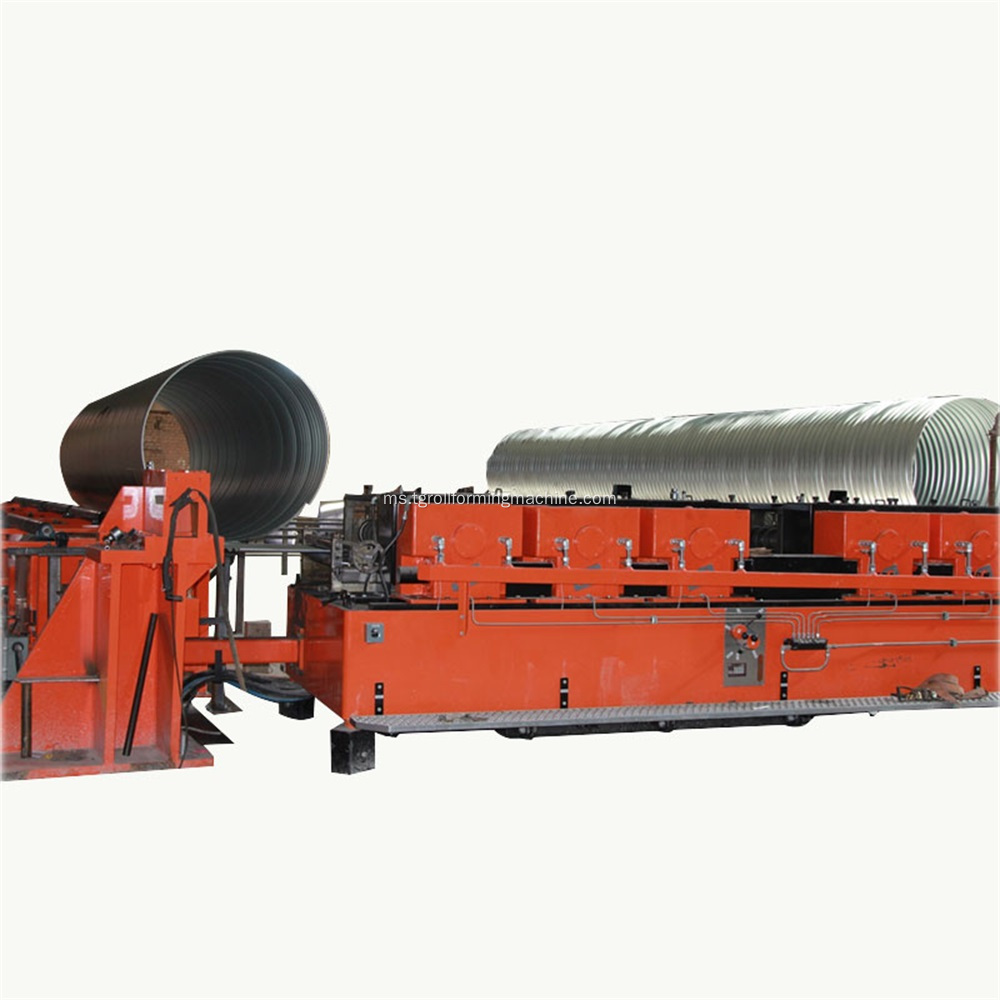 Dipasang Culvert Pipe Corrugated Panel Roll Forming Machine