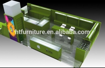 high quality woode glass mobile phone kiosk