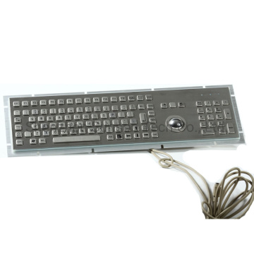 Clavier métallique robuste avec trackball