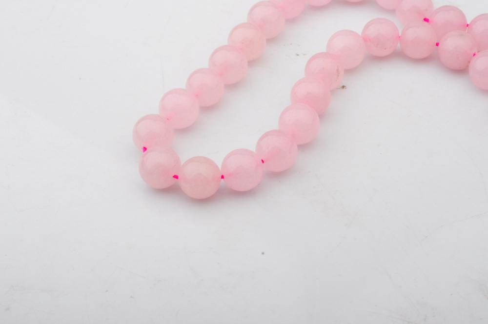 Perles rondes naturelles de quartz rose de pierre gemme naturelles lâchées de 14MM pour faire des bijoux