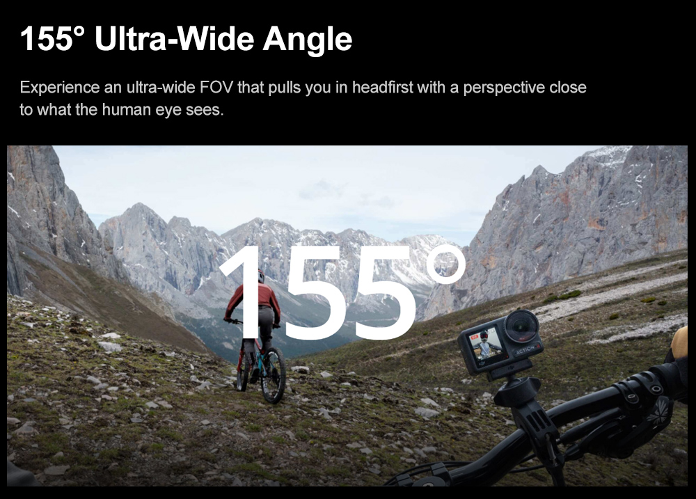 Osmo Action 4 Adventure Combo - 4K/120fps Waterproof Action Camera with a 1/1.3-Inch Sensor 10-bit & D-Log M Color