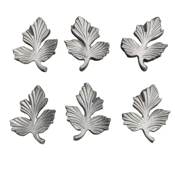 Cast Iron Fence Decor Elements: Leaves and Flowers