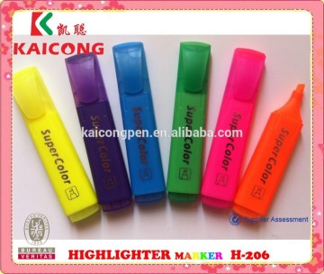 Highlighter Marker pen,fluorescent marker,kaicong H-206,Highlighter pen