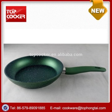 Aluminum green non-stick marble coating fry pan