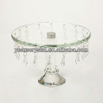 hanging crystal cake stands with chains