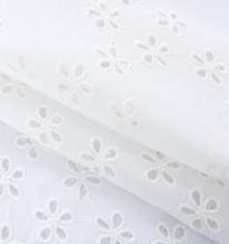 wholesale white cotton fabrics cord embroidered lace fabric