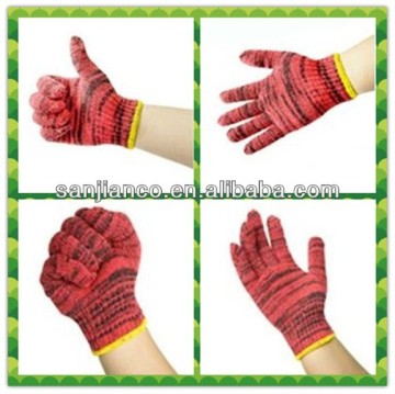 colorful cotton glove safety working hand glove SJIE12091-5 big hands gloves