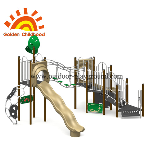 Forest Style Slide Peralatan Bermain Luar Ruangan Untuk Kesenangan