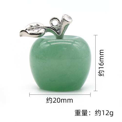 Handmade Craved 20MM Howlite Apple Pendant Necklace