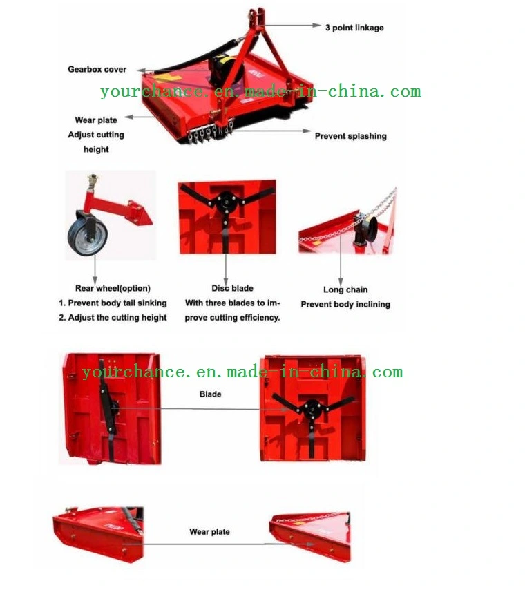 Canada Hot Selling SL180 6 FT Tractor Pto Power Drive Rotary Slasher Mower Grass Weed Mower Topper Mower Made in China