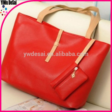 muliti color wholesale PU leather Casual handbag Belt buckle handbag joker laptop bag