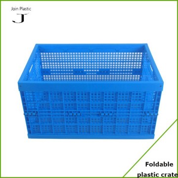 Foldable plastic mesh container