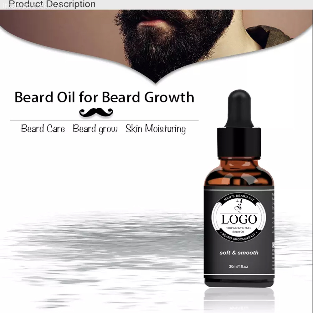 Olio di barba pura naturale per uomo