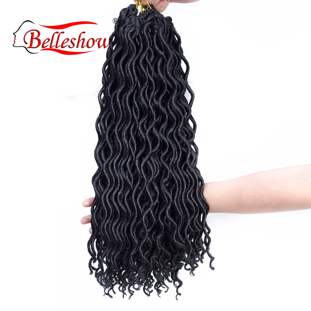 Hot sell wholesale  Crochet Braiding Hair Braids  Synthetic Crochet Braid faux dredlock soft curly faux locs