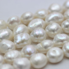 13-14mm White Baroque Cultureed Freshwater Pearl Strands (E190020)