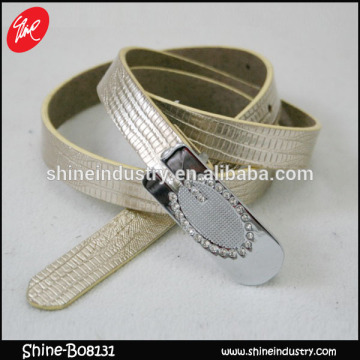 Silver bright skin formal ladies belts