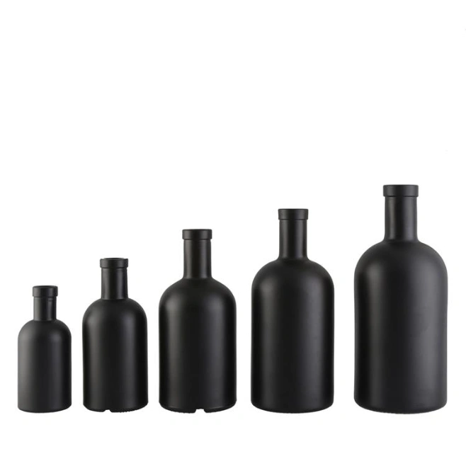 for Sale Standard Matte Black Wine Bottle Empty Glass Bottle