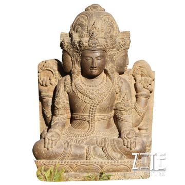 Hindu gods stone matble brahma statue