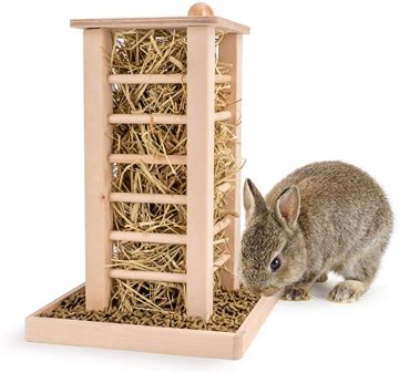 Hay Feeder Less Wasted Wooden Food Feeding Rack