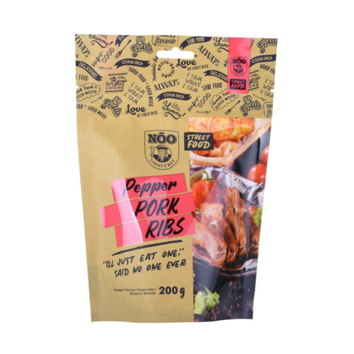 PCR Reclosable Kraft Paper Food Pouch