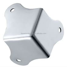 Right Angle Chrome Corner Protectors for Flight Case Frames: Flat Corner Decorative Braces
