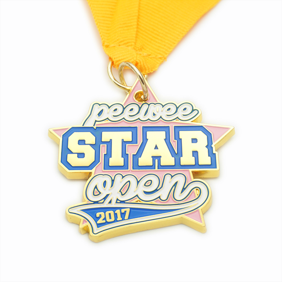 Soft Enamel Star Medal Png