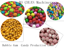 Automatic Olivery Bubble Gum Fruit Roll Ball Gum Machine for Sale