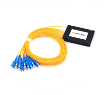 Factory Direct 1x8 PLC Splitter with SC UPC Connectors: Variety Pack including 1x2, 1x4, 1x8, 1x16, 1x32, and 1x64 Options - ABS Fiber Optic Coupler Pigtail