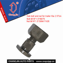 Hub bolt and nut for trailer 2.5Ton