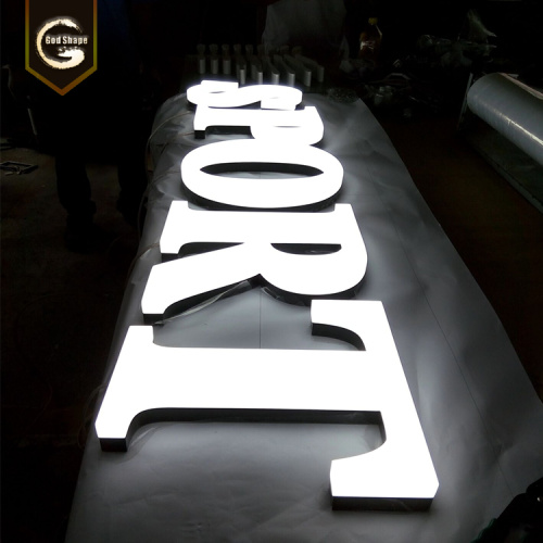 Lettera di canale illuminata a LED con illuminazione frontale 3D di vendita calda