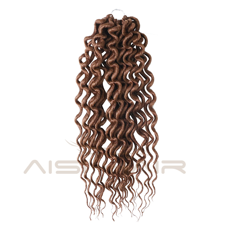 Aisi Hair Faux Locs Curly 18 Inch 24 Roots Afro Soft Crochet Braids Hair Extensions Bohemian Gypsy Locs Braids Hair