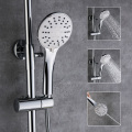 Three-function bathroom shower unit with downspout