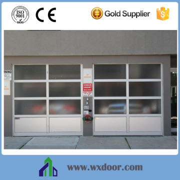 motor side opening glass garage doors prices