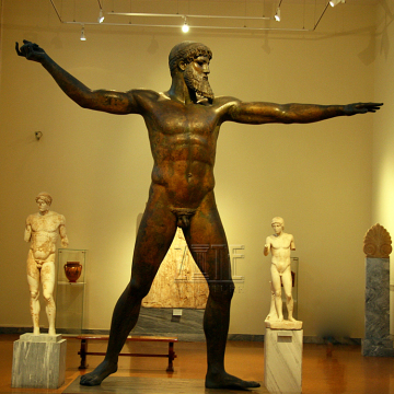 Outdoor decoration life size art bronze metal poseidon statue