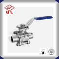 Sanitary High Platform Clamped Three-Way Ball Valve