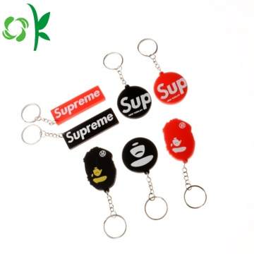 Surat tersuai / Nombor Keyring silikon Getah Keychain