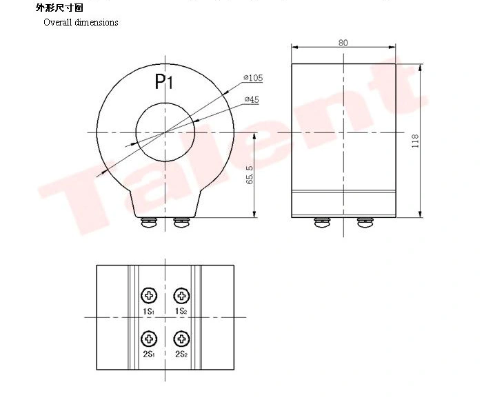 Amz2-10 Indoor Through Core-Type 600A 0.2s 10va Current Transformer