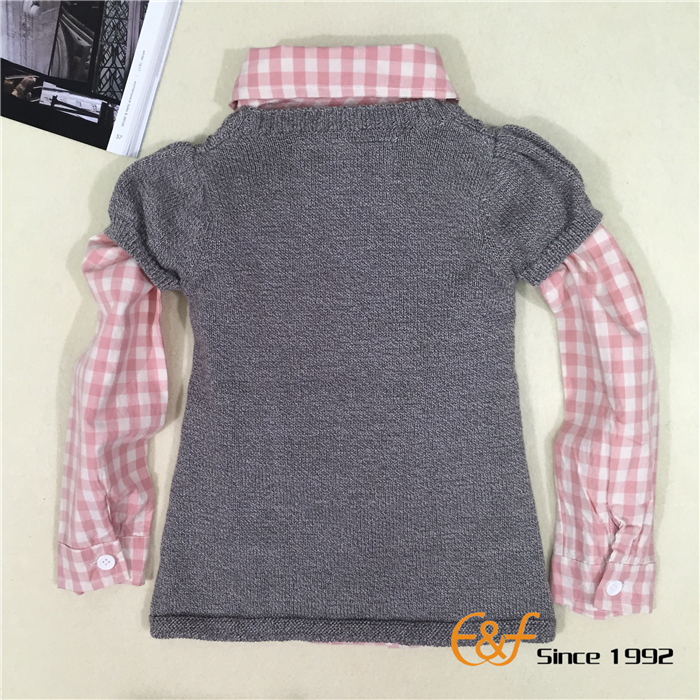 Cut Sleeve Sweater Dress for Baby Girls