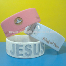 Glitter wristbands Custom Deboss One Colour infilled Glitter Print Silicone Wristbands