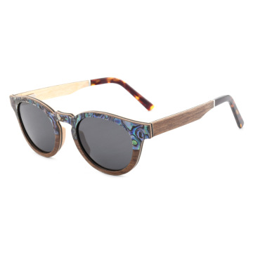 Handmade Shell Wooden Sunglasses