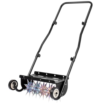 Buy-Wish Manual Lawn Aerator: Steel Handle Rolling & Push Spike Aerator