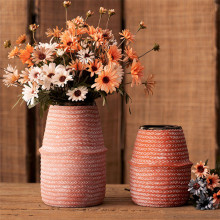 Modern Vintage Textured Clay Vases