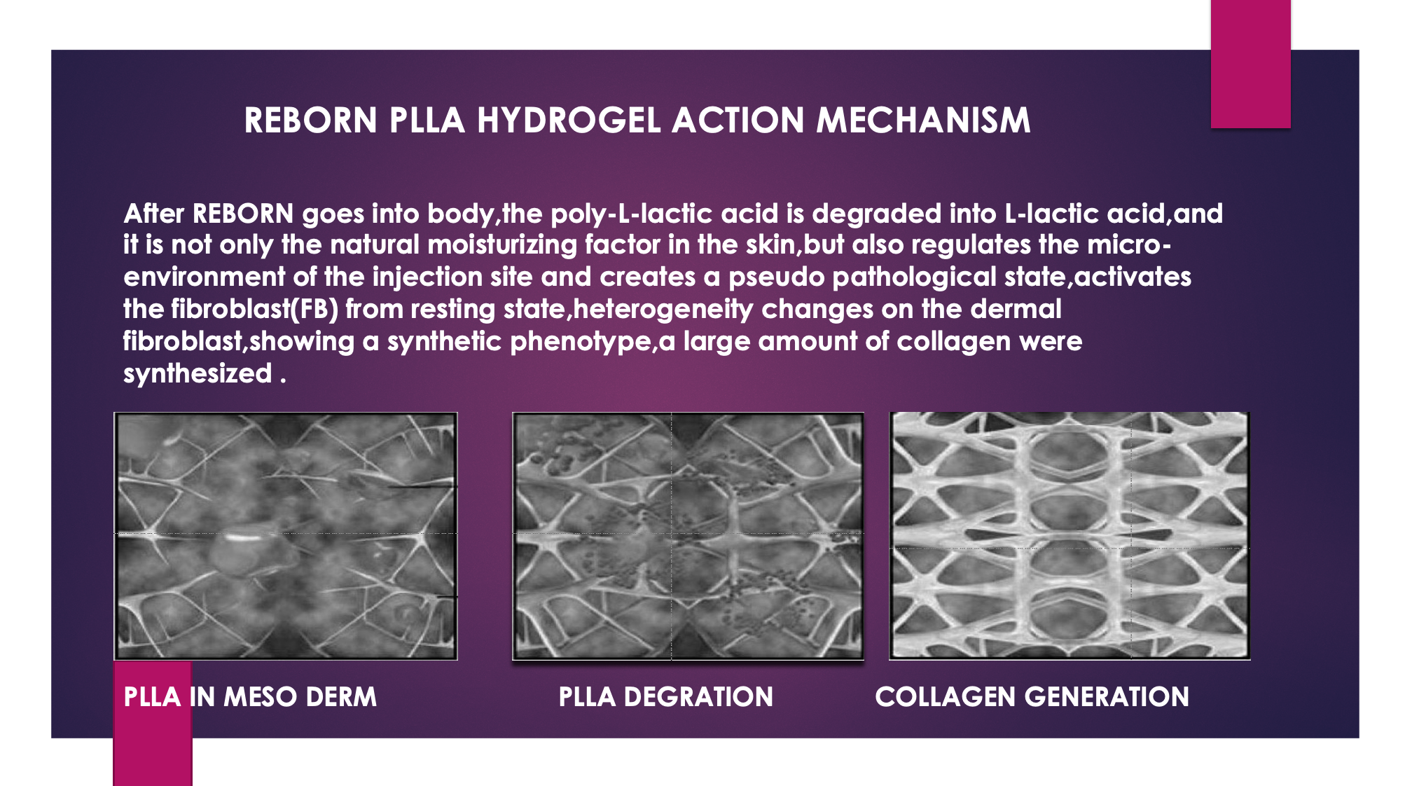 2ml 5ml Reborn plla hydrogel for removing the melanin in the body
