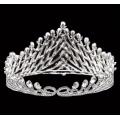 3.5&#39;&#39;Fashion Tiaras barrocas plateadas plata de la corona