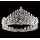 3.5''Fashion Silver Plated Baroque Crown Tiaras