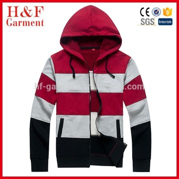 Black drawstring stripe hoodies men manufacturers sweatshirt zip fleece hoody wine