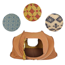 Custom Logo Wholesale Mid East Kadi Style Automatic Camping Outdoor Tent Free Installation Pop Polyester Cotton Low MOQ Summer