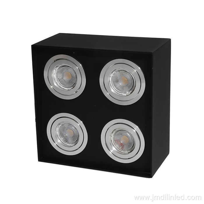 Modern office ceiling surface mountled downlight 4 heads