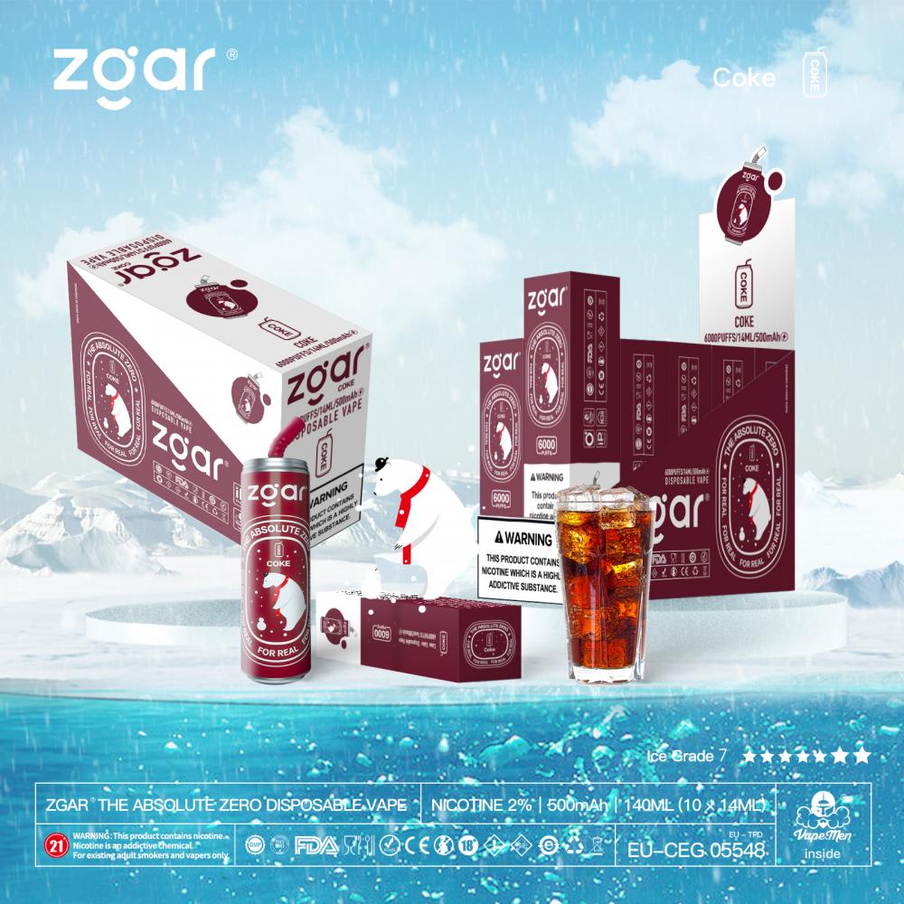 E-Cigarettes Disposable Vape Zgar bar 6000 Puffs